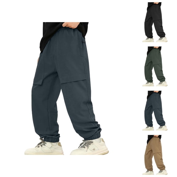 Pants for Boys Boys Hiking Pants for Outdoor Casual Adventures Cargo Trousers With Reinforced Knees and Pockets Suitable for All Seasons Outdoor Play and Travel