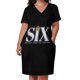 thumbnail image 2 of Six the Musical Logo vestido de bolsillo suelto para mujer vestido largo con velo, 2 of 6