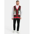 thumbnail image 2 of Jolly Sweaters Men's Llama Holiday Sweater Vest, Midweight, Sizes S-3XL, 2 of 5