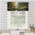 thumbnail image 3 of Deer Rod Pocket Thermal Insulated Curtain Valance Foggy Forest Woodland Wild Animal Nature Scenery Window Treatment Valance Curtains for Bathroom 54 by 18 in, 1 Panel, 3 of 6