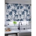 thumbnail image 5 of Sheer Curtains 54 Inch Length, Blue White Flowers Semi Sheer Curtains Light Filtering Window Treatment, Country Vintage Botanical Floral Privacy Voile Drapes for Living Room Bedroom 52x54 Inch, 5 of 7