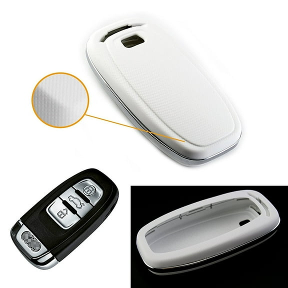 Xotic Tech 1 Set Keyless Smart Key Fob Matte White Shell Cover Case for Audi A1 A3 A4 A5 A6 A7 A8 Q3 Q5 Q7 R8 S3 S4 S5 S6 S7 S8 TT