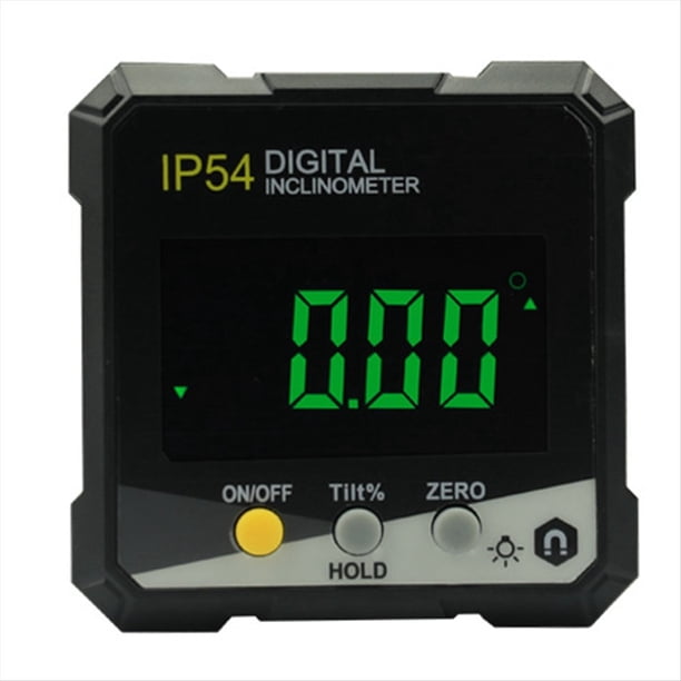 Inclinómetro Magnético de Cuatro Lados con Pantalla LCD de 4 X 90 Grados IP54, Pantalla Digital, Inclinómetro LCD, Transportador de Ángulos