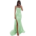 thumbnail image 1 of Vestido de fiesta RUMUGUYA, sirena, tirantes finos, apliques de encaje, 1 of 6