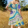 thumbnail image 3 of It Come In Waves Sleeveless Dress evening dress Women dresses summer, 3 of 6