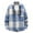 Blue, variant on Men'S Casual Long Sleeve Fleece Lined Plaid Flannel Buttoned Overshirts Jacket Shacket Red Xxxxxl