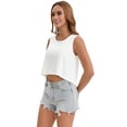 thumbnail image 3 of DARING DIVA Women's High Low Sleeveless Flowy Tank Top Athletic Yoga Workout Shirt M White, 3 of 7