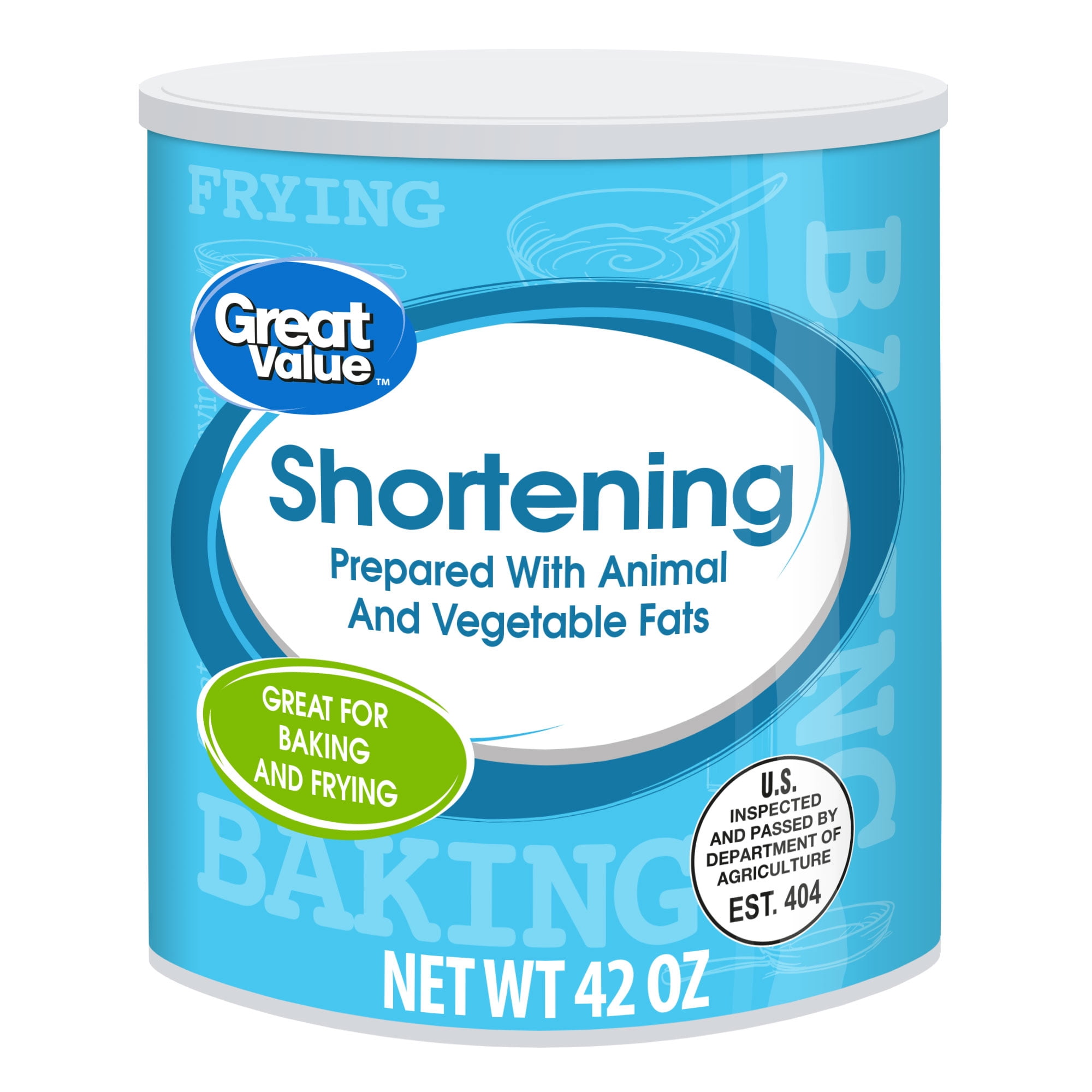 Great Value Prepared from Meat Fats & Vegetable Oils Shortening, 42 oz