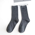 thumbnail image 2 of ZHAOCHENG Calcetines coloridos, calcetines finos de algodón, suaves, transpirables, calcetines elásticos altos para adultos y niños, color gris, 2 of 4