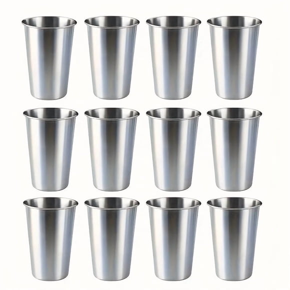 SDOTXA 12pcs Stainless Steel Cup Set 13.5oz & Metal Insulated Tumblers for Coffee Beer & Cold Drinks Essential for Office Camping Ideal Gift for Halloween Christmas Mother‘s Day Graduatio