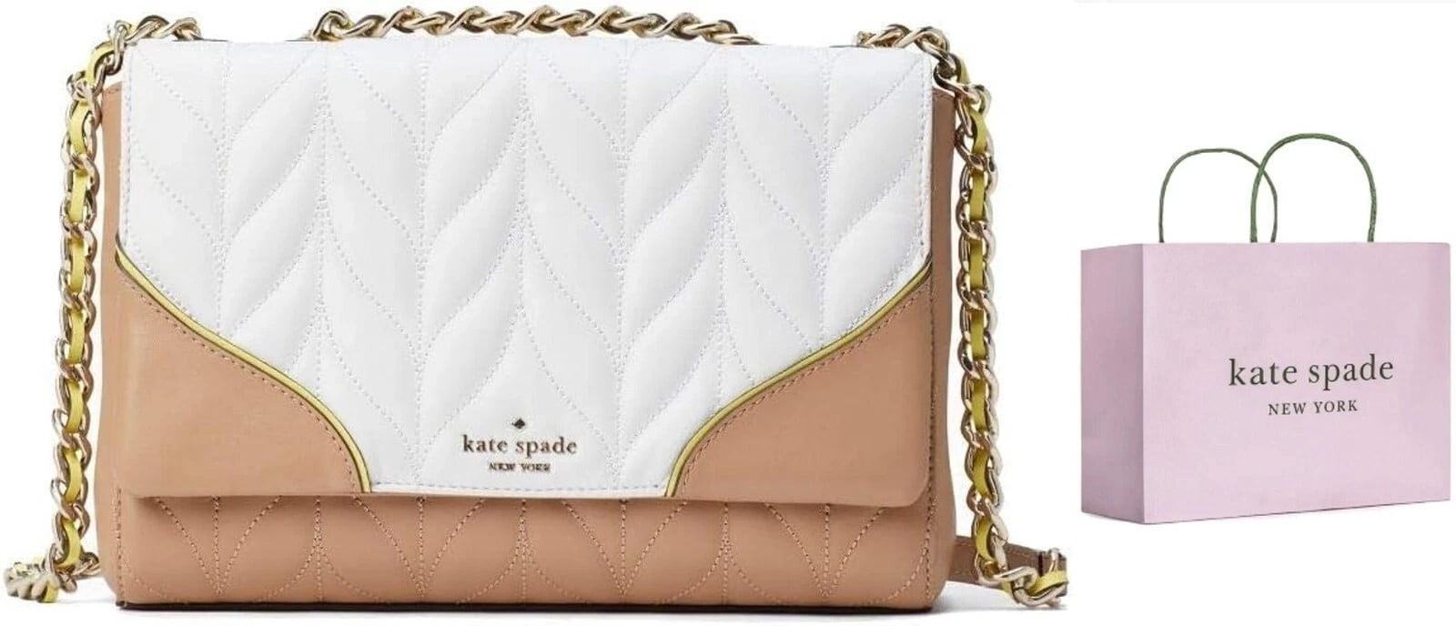 Kate Spade Emelyn Mini Briar Lane Quilt Colorblock Chain Crossbody Handbag