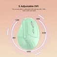thumbnail image 7 of KYSONA Ergonomic Vertical Wireless Mouse, 57° Tilt Design, Bluetooth & 2.4G, Silent Click, 5 Buttons, Compatible with Windows, macOS, iPadOS, Green, 7 of 7