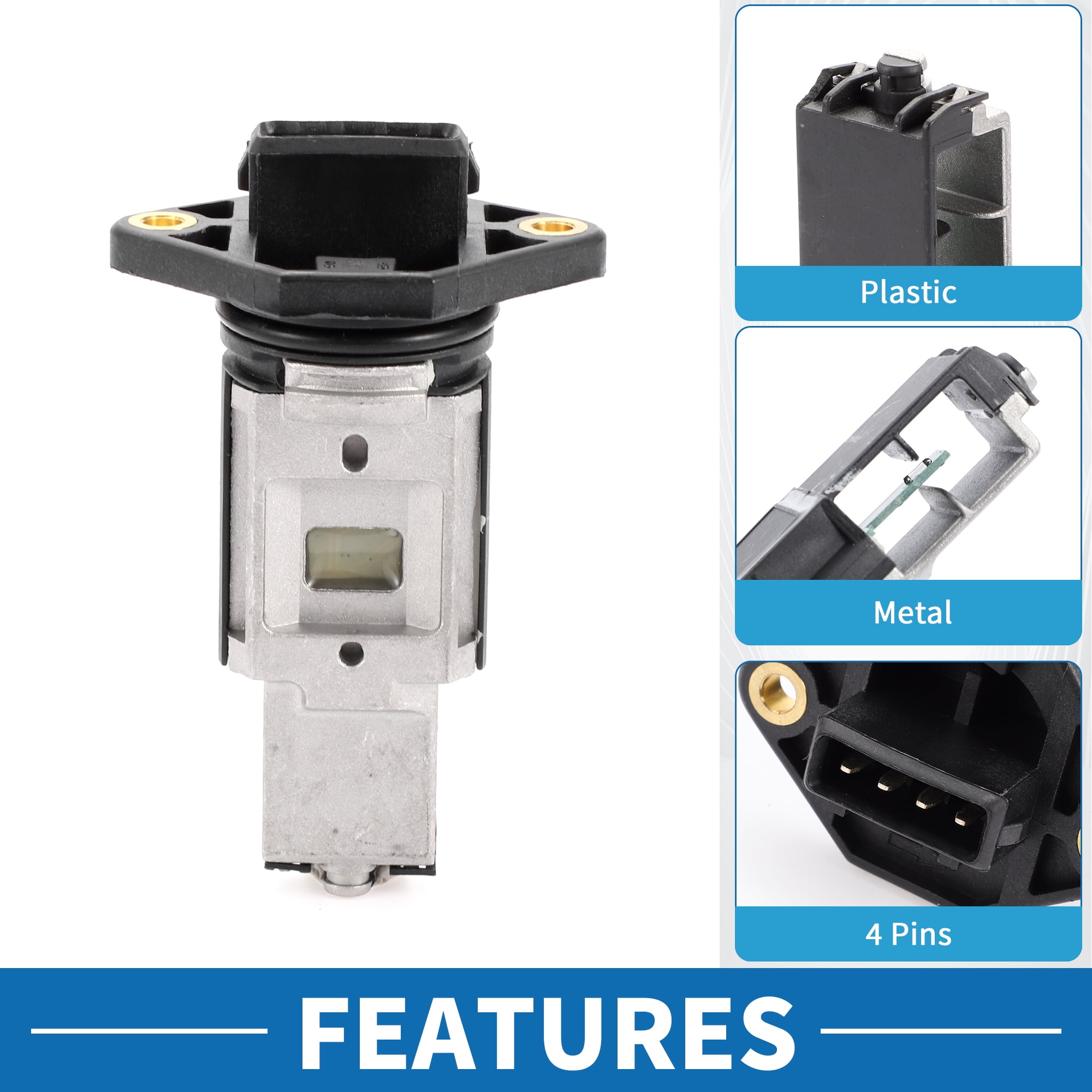 Unique Bargains MAF Sensor No.021906462A MAF Mass Air Flow Sensor for Volkswagen EuroVan V6 2.8L SOHC 1997-2000