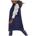 thumbnail image 1 of Chaqueta de mujer con capucha, manga larga, cremallera, sin mangas, parkas, abrigos, tops con bolsillo, 1 of 6