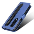 thumbnail image 6 of Dteck Wallet Case for Samsung Galaxy Z Fold 4,Ultra Slim PU Leather + Soft TPU with Crad Slot Stylus Pen Slot Shockproof KIckstand Magnetic Filp Case for Samsung Galaxy Z Fold 4 7.6 inch,Blue, 6 of 8