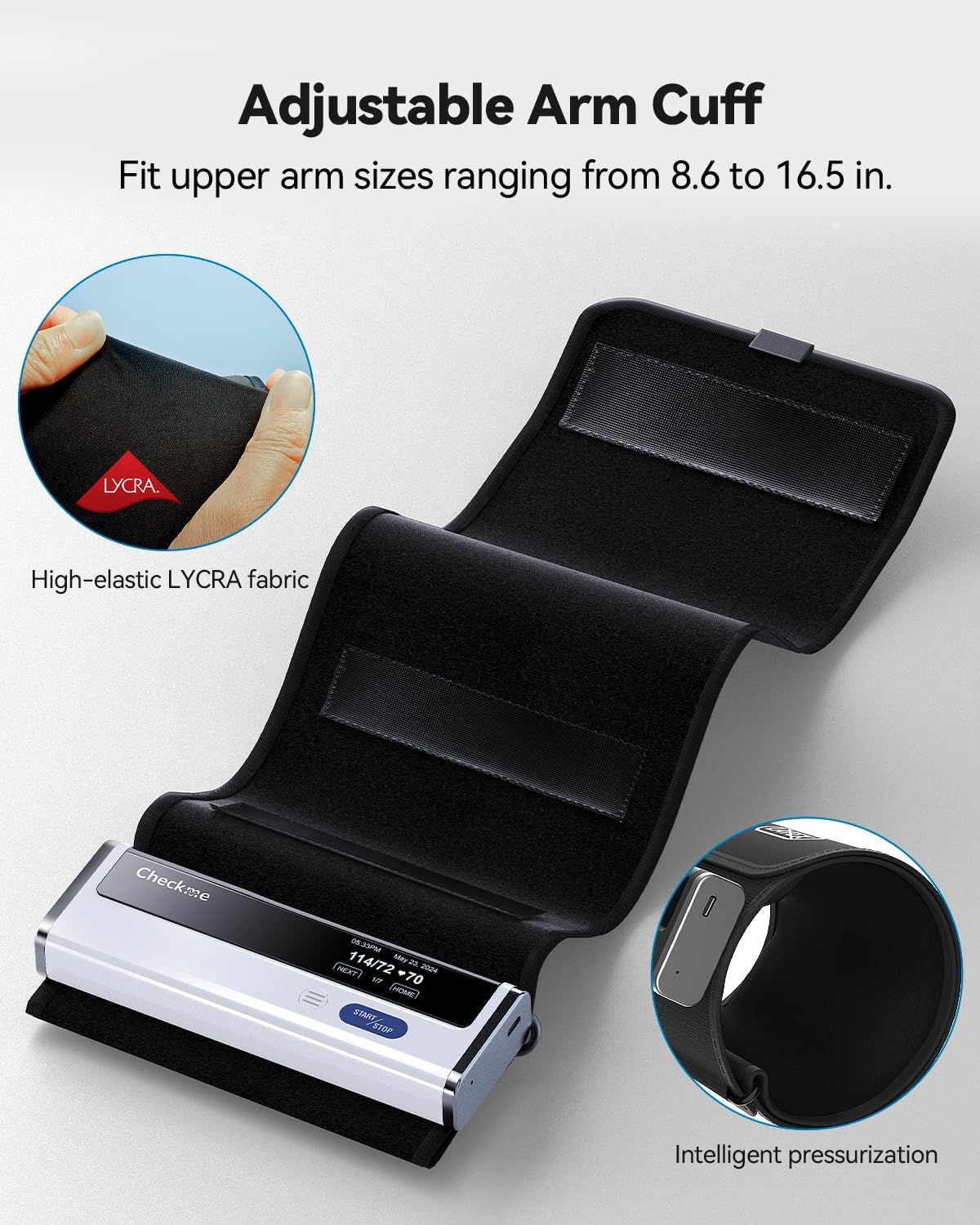 Open Box Checkme Armfit Smart Blood Pressure Monitor, Wireless Upper Arm Cuff Bluetooth BP Machine
