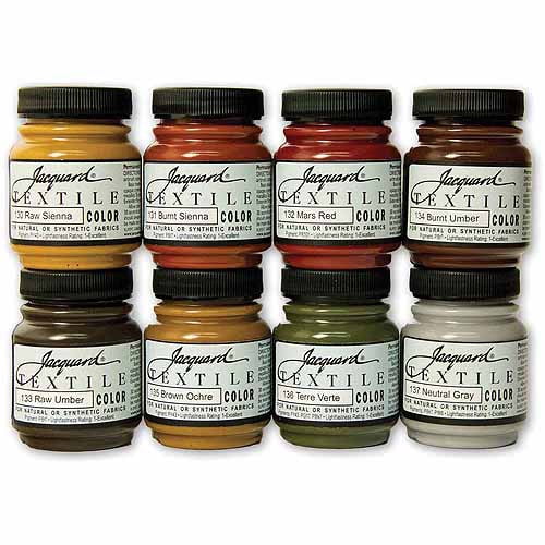 Jacquard Products Jacquard Textile Color Paint Set, Earth Tones