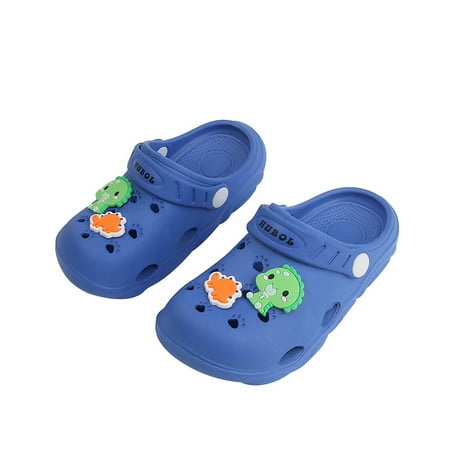 

Boys Girls Clogs With Cartoon Dinosaur Charms Summer Comfortable Lightweight Hollow Out Sandals Beach Shoes For Toddler Children Kids