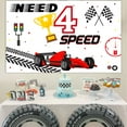 thumbnail image 5 of Need Four Speed Red and Black Racing Theme Birthday Party Decorations for Boys Kids Car Party Supplies Large Wall Banner Photography Background Photo Banner Decoration, 5 of 6