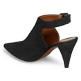 thumbnail image 3 of YDN Women Fashion Pointed Closed Toe Cone High Heels Slingback Booties Ankle Strap Adjustable Buckle Party Dress Sandals Size 10.5 Black, 3 of 5