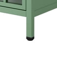 thumbnail image 5 of Nightstand with Storage Cabinet & Solid Wood Tabletop, Bedside Table, Sofa Side Coffee Table for Bedroom, Living Room, Green, 5 of 6