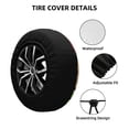 thumbnail image 2 of Susaid Hello Summer Print Water Proof Spare Tire Cover Wheel Tire Dust-proof Cover Fit Trailer, RV, SUV and Many Vehicle-16 inch, 2 of 6