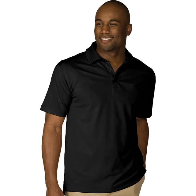 Edwards Garment Men's Hi-Perform Polo XXX-Large Black