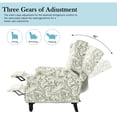 thumbnail image 2 of DREAMSIDEA Push Back Recliner Chair Living Room, Wingback Reclining Sofa Chair, Fabric Floral Recliner Reading Chair with Footrest for Living Room/Office/Apartment, Rococo Green, 2 of 6