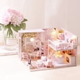 thumbnail image 1 of Dollhouse Miniatura con MueblesEscala 1:24 Kit de Casa de Muñecas Arbolada de Bricolaje Rosa Dulce Lindo Moderno Modelo de Obra de Arte Romántica Juguetes Educativos Regalo de ANGGREK Otros, 1 of 7