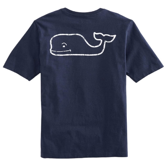 Camiseta Vineyard Vines de manga corta para niño, vintage, color azul ballena
