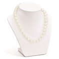 thumbnail image 3 of Sterling Silver 12-13mm White Shell Bead w/CZ Clasp Necklace, 3 of 6