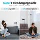 thumbnail image 2 of Cable de carga TZBAY, paquete de 4 unidades, 60 W, USB C a C para iPhone Galaxy, 2 of 7