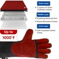 thumbnail image 4 of Guantes de soldadura TICONN 16" resistentes al calor ignífugos XL, 4 of 6