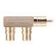thumbnail image 1 of Adaptador RCA de enchufe divisor de audio Conector adaptador divisor chapado en oro Conector divisor de audio de alta frecuencia Cobre FLhrweasw El nuevo, 1 of 6