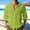Green, variant on Cotton Linen Long Sleeve Button Down Shirt for Men Summer Casual Hawaiian Beach Tops Lightweight Fashion Hoodies
