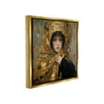thumbnail image 4 of Stupell Industries Woman in Patterned Gold Abstract Painting Gold Floater Framed Canvas Art Print Wall Art, 25 x 25, 4 of 10