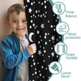 thumbnail image 3 of Blackout Kids Curtains,Black White Star Moon Pattern Childrens Insulated Curtains Set Of 2,Bedroom Essentials,Toddler Room Decor 42x84in(106x213cm), 3 of 5