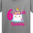 thumbnail image 4 of Inktastic 6th Birthday with Unicorn Cake Youth T-Shirt, 4 of 5