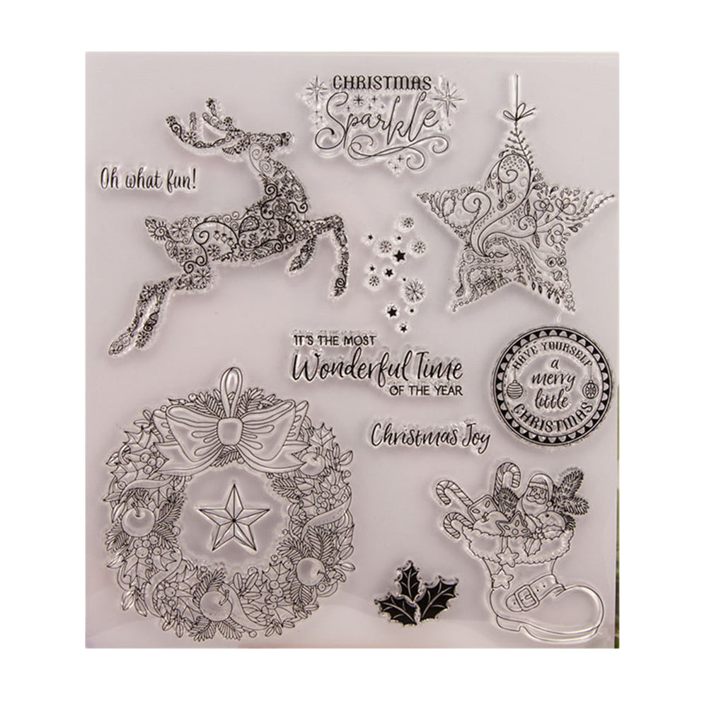 Clear Silicone Rubber Stamp Cling DIY Diary Scrapbooking Card Embossing Decor 