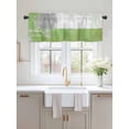 thumbnail image 2 of Valances for Windows Green White Rod Pocket Cafe Window Treatments Valance Curtains for Kitchen Bathroom Laundry Basement Windows 42"x12", 2 of 9
