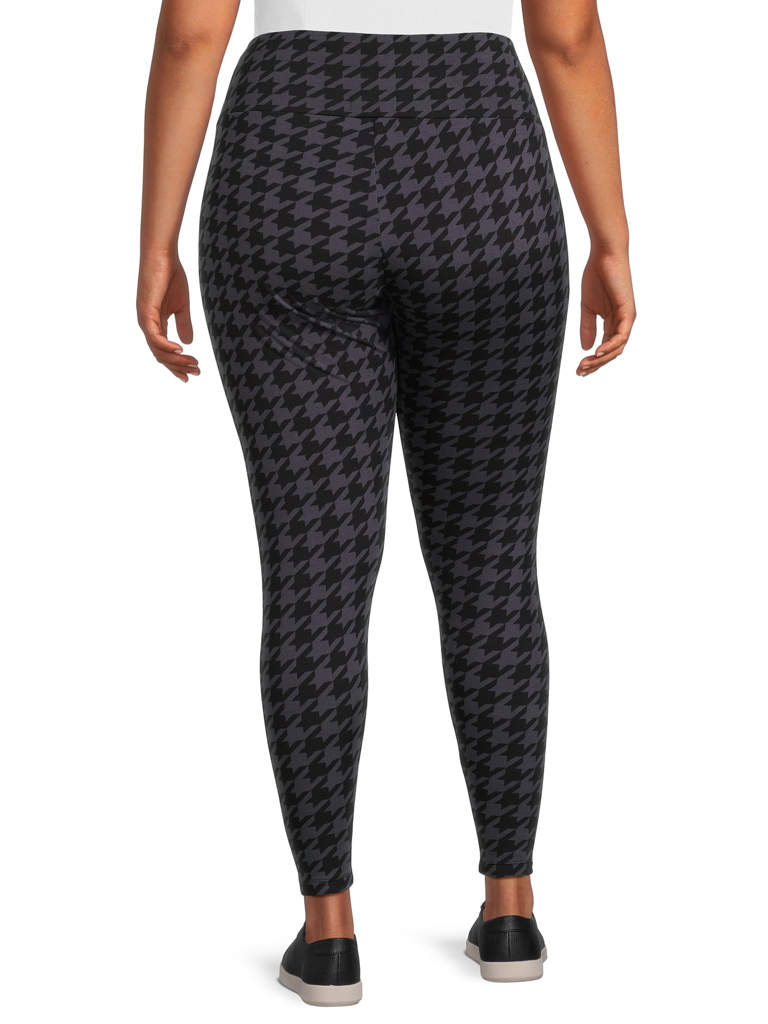 All-Over Print Plus Size Leggings Duck Feathers