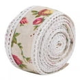 thumbnail image 1 of DIY Encaje Impreso Flor Arpillera Cinta Arpillera Yute Correa Correa Boda Tela Decoración 5m, 1 of 12