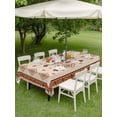 thumbnail image 3 of Outdoor Tablecloth with Umbrella Hole and Zipper, Boho Geometric Rectangle Table Cloth 60x102 Inch Waterproof Tablecloth, Country Ethnic Nation Abstract Motifs Picnic Table Cover for Patio Camping, 3 of 7