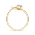 thumbnail image 2 of ANGARA Natural Solitaire Aquamarine Infinity Knot Engagement Ring in 14K Yellow Gold for Women (Size-5mm) | March Birthstone, Birthday, Anniversary, Jewelry Gift for Women | Natural Aquamarine Ring, 2 of 10