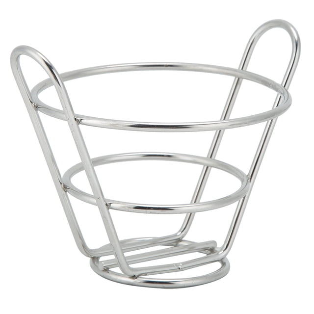 Mini cesta de acero inoxidable 304 para alimentos, patatas fritas, postres, pan, utensilio de cocina