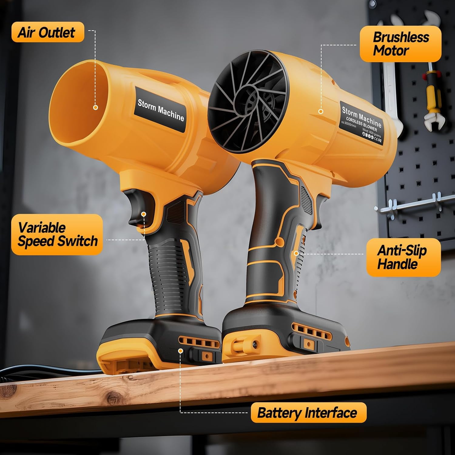Cordless Leaf Blower Compatible with Dewalt 20V Max Battery, Cordless Dust Blower, Electric Turbo Jet Blower Handheld Battery Powered with Brushless Motor for Patio Garden Lawn (No Battery)
