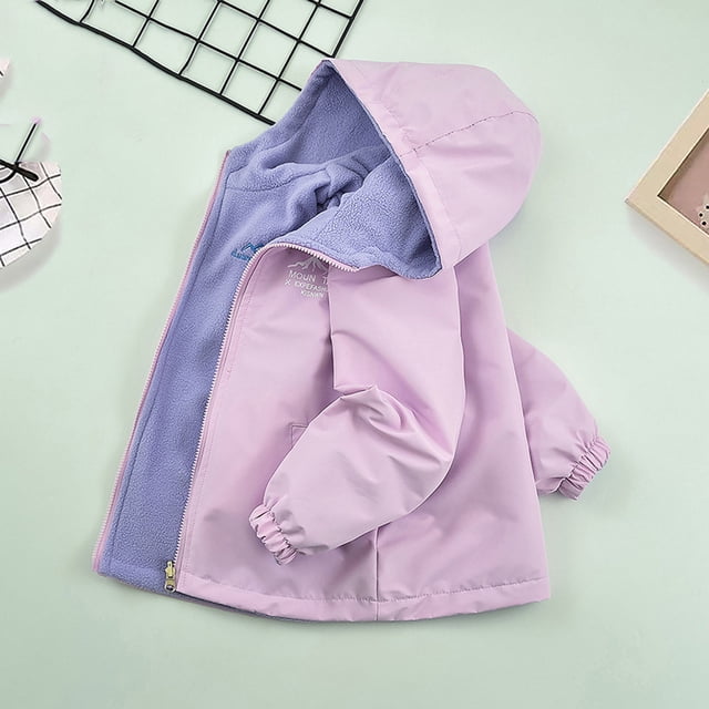 Chaquetas y abrigos casuales con capucha de manga larga Chaqueta cortavientos para niños y niñas Versión de invierno Chaqueta impermeable y a prueba de viento para niños Chaqueta con capucha de polar