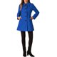 thumbnail image 2 of Abrigo de mujer Inspire Chic de un solo botón, de manga larga, largo hasta la túnica, abrigo de invierno con bolsillos, tamaño S, color azul, 2 of 6