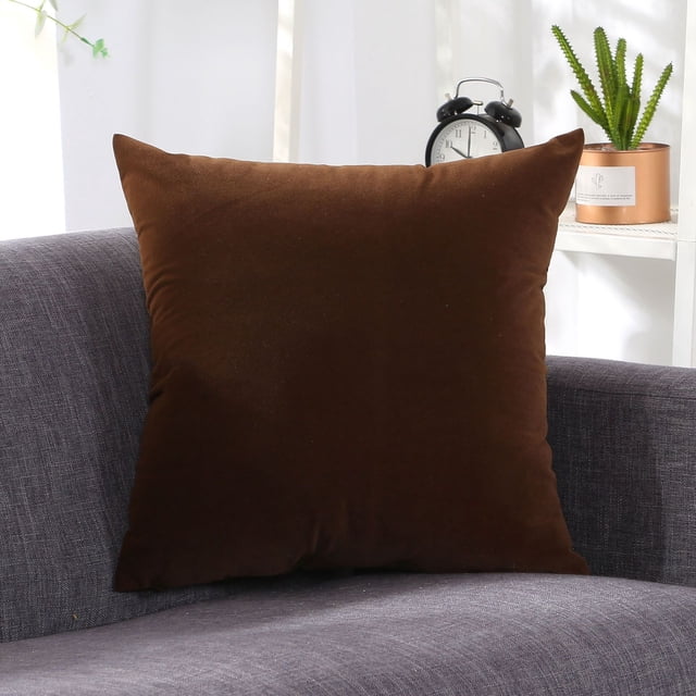 Almohada de terciopelo liso de estilo, almohada de cintura, cojín de sofá de color sólido, almohada de respaldo de cintura para oficina