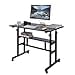 thumbnail image 3 of AIZ Bureau Debout Mobile, Bureau d'Ordinateur Réglable Chariot Roulant pour Portable sur Roulettes Poste de Travail d'Ordinateur pour Bureau à Domicile, Support Portable pour Portable Table Haute pour Rester Debout Ou Assis, Noir, 39.4 Pouces x 23.6 Pouces, 3 of 4